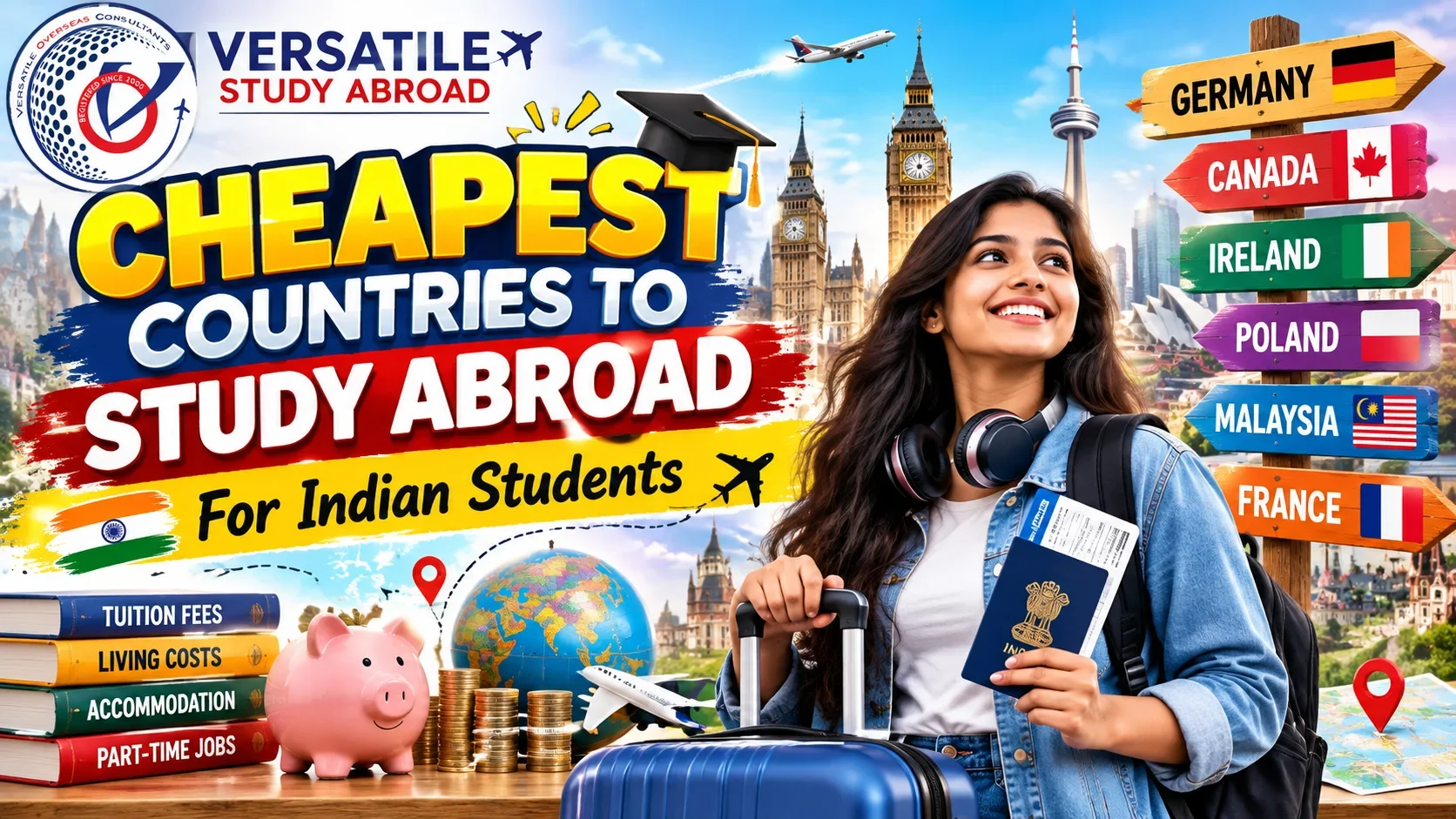 Cheapest Countries to Study Abroad for Indian Students