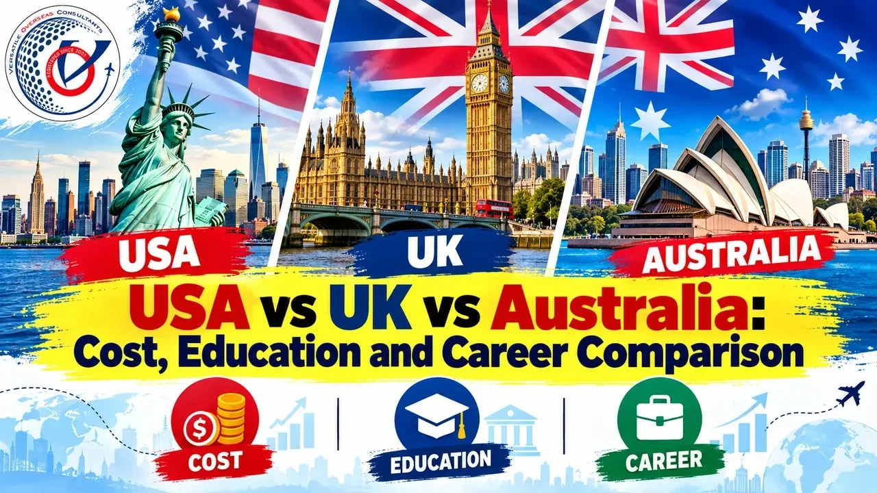 USA vs UK vs Australia: Cost, Education and Career Comparison
